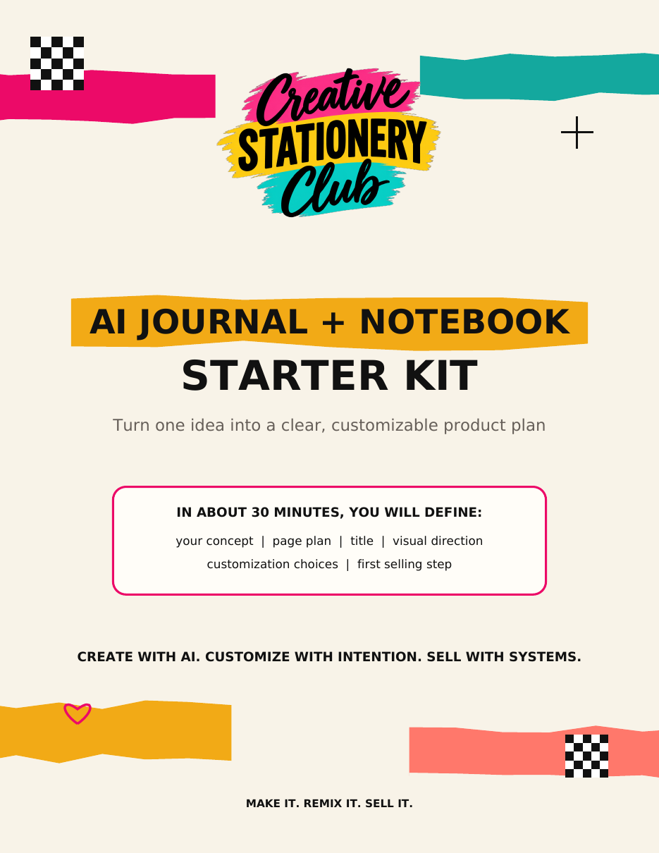Cover of the AI Journal and Notebook Starter Kit